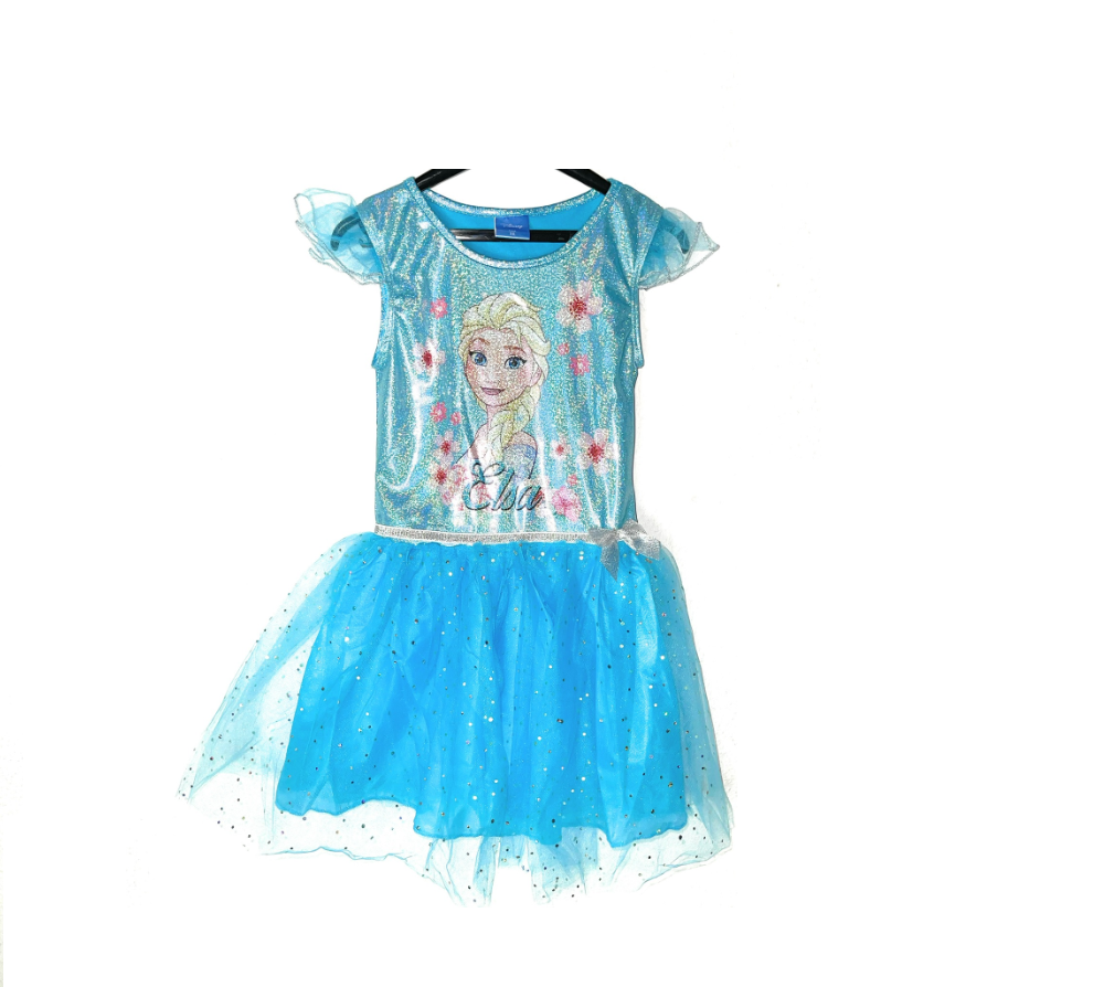 Kinder Mädchen Frozen Eiskönigin Elsa Anna Kurzarm Tutu Kleid Party Sommerkleid 