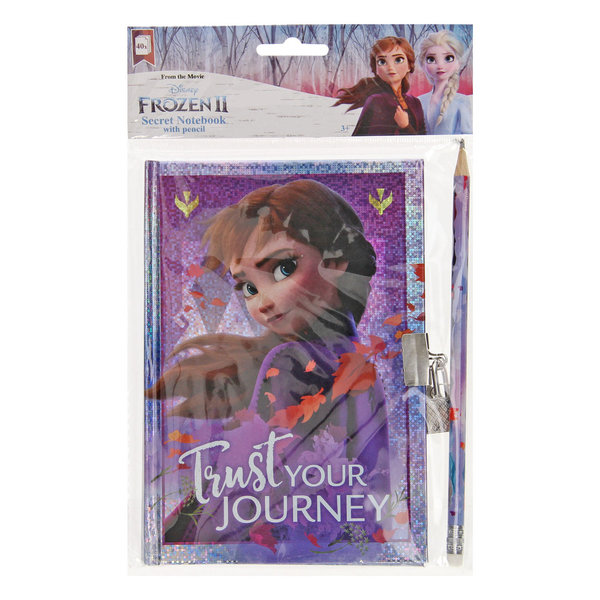 Disney Frozen - Die Eiskönigin Mädchen Notizbuch Tagebuch mit Schloss und Bleistift