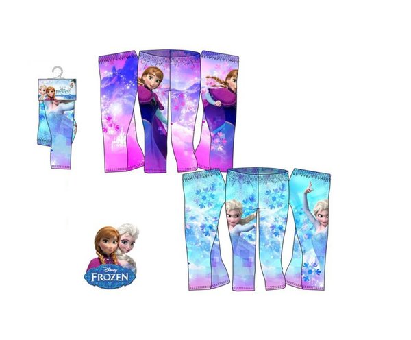 Disney Frozen - Die Eiskönigin Mädchen 3/4 Leggings Hose kurz Anna & Elsa