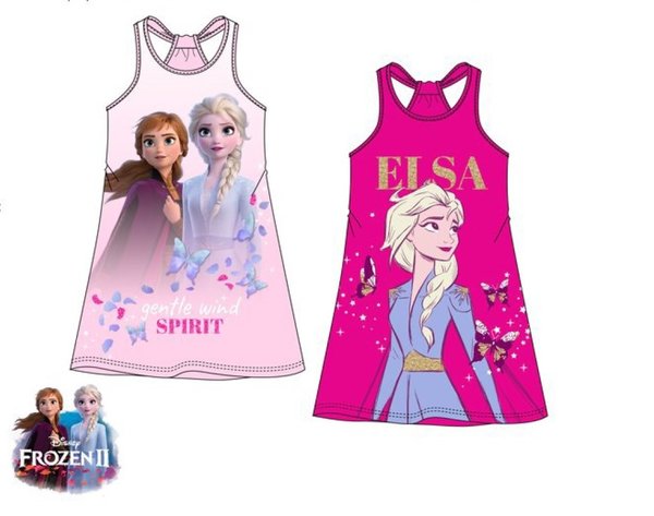 Disney Frozen - Die Eiskönigin 2 Mädchen Sommerkleid Kleid Anna & Elsa
