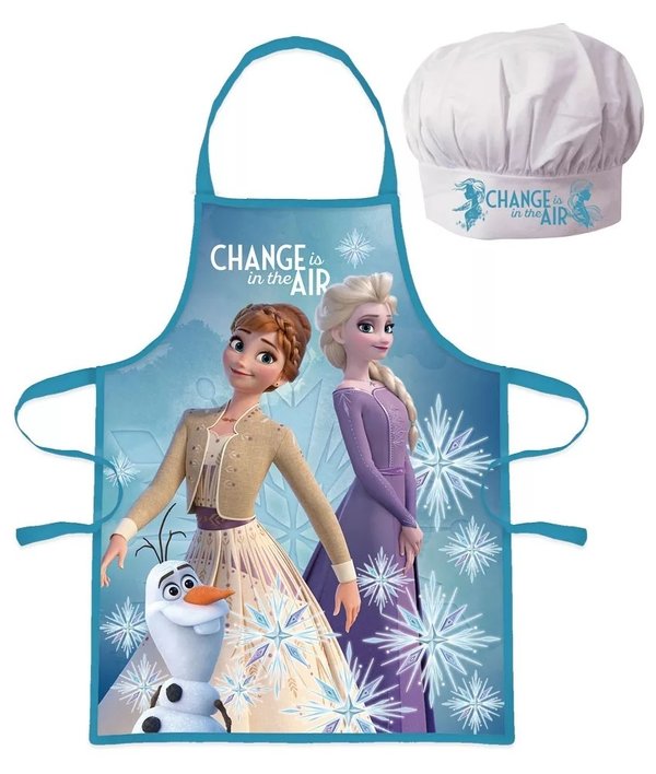 Disney Frozen Die Eiskönigin Mädchen Kinder 2 tlg. Kochset, Schürze + Mütze
