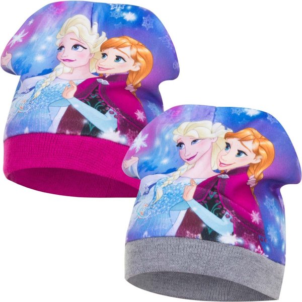 Disney Frozen - Die Eiskönigin Mädchen Winter Mütze Anna & Elsa