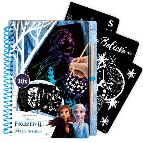 Disney Frozen 2 Die Eiskönigin Magic Sratch Buch mit 20 Blättern Anna & Elsa