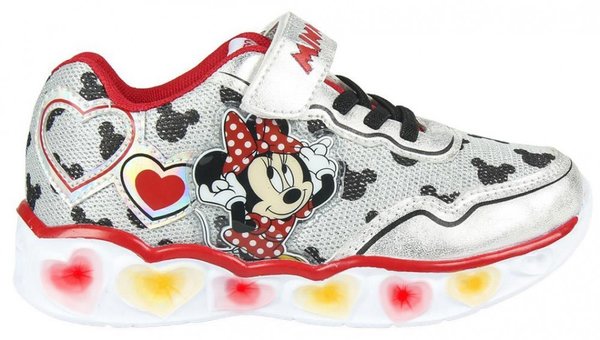 Disney Minnie Maus Mädchen Turnschuhe Sneaker mit Blinklicht LED Klettverschluss