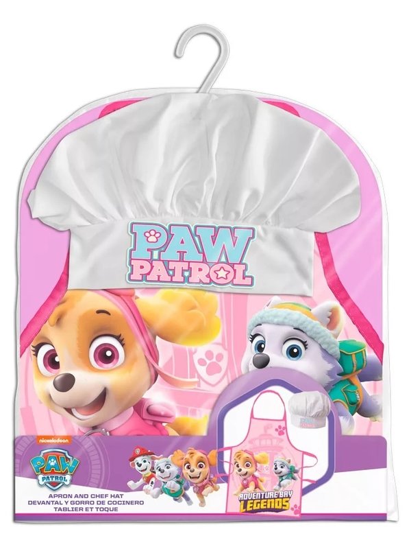 Paw Patrol Mädchen Kinder Schürze Kochset 2tlg. Kochmütze Kochschürze