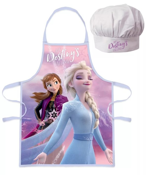 Disney Frozen 2 Die Eiskönigin Mädchen Kinder 2 tlg. Kochset, Schürze + Mütze