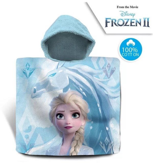 Disney Frozen 2 - Die Eiskönigin Mädchen Poncho Handtuch 60 x 120cm