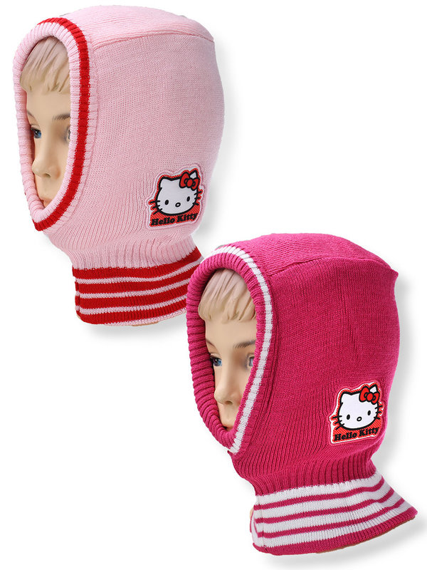Hello Kitty Mädchen Wintermütze Mütze Schlupfmütze in Rosa oder Pink