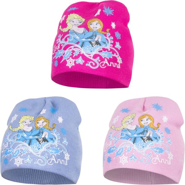 Disney Frozen - Die Eiskönigin Mädchen Wintermütze Mütze Anna & Elsa